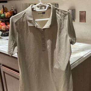 Women’s size medium tan polo by Corner Stone (5 available)